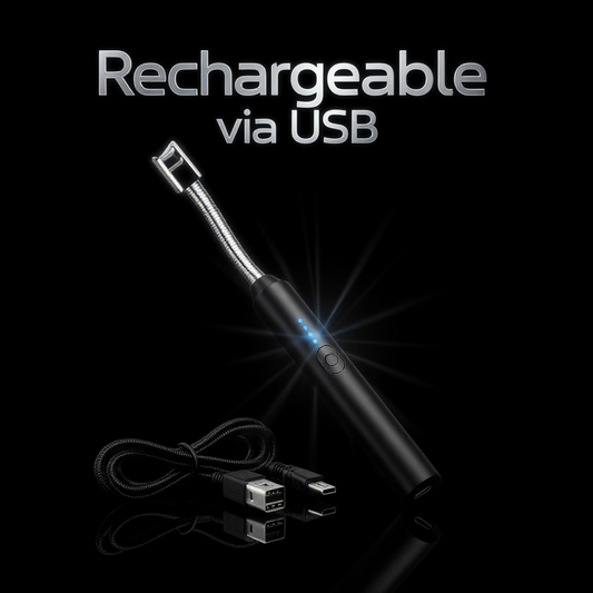 ⚡ USB Plasma Rechargeable Electric Lighter – Windproof & Flameless Kitchen Igniter