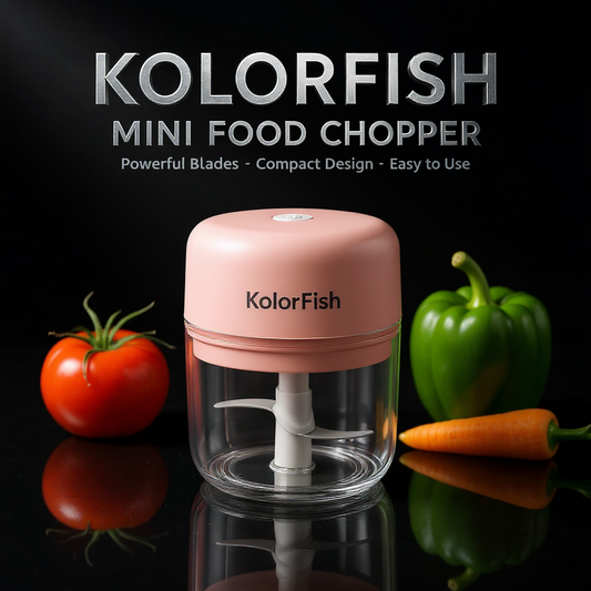 ⚡ KolorFish Electric Mini Garlic Chopper – 250ml Portable Vegetable Cutter